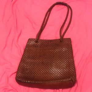 Valerie Stevens woven genuine leather purse bag
